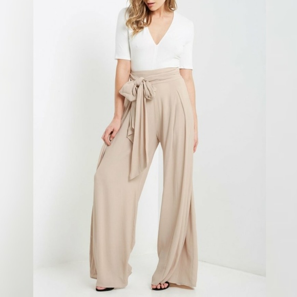 Tan palazzo pants Clearance